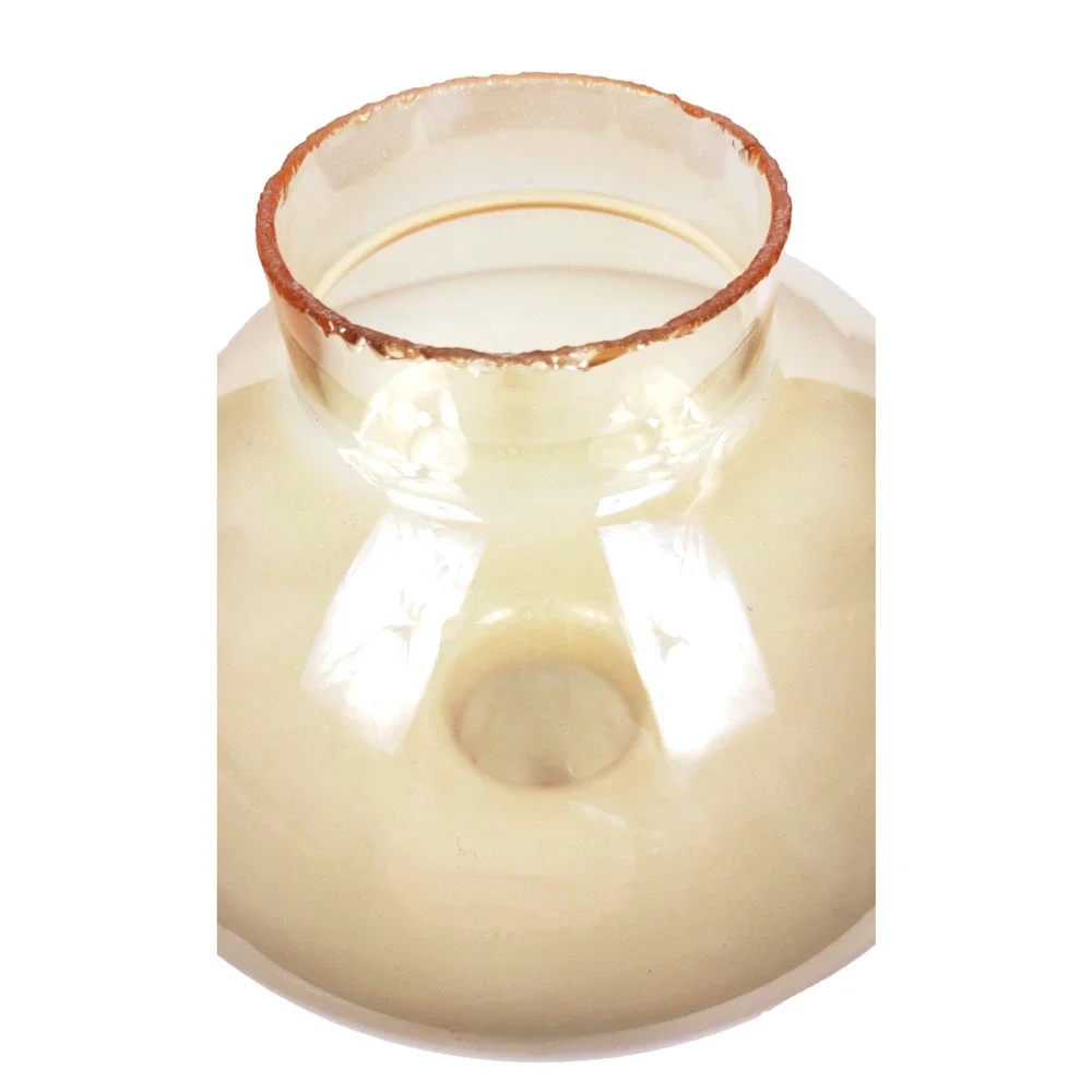 5 Vintage Peach Luster Milk Glass Chimney Globe Lamp Shades Retro Rare 3